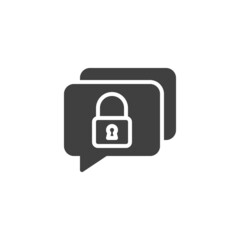 Private chat message vector icon