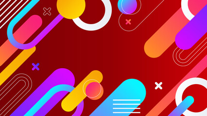 Dark orange red blue white colorful abstract background geometry shine and layer element vector for presentation design. Suit for business, corporate, institution, party, festive, seminar, and talks