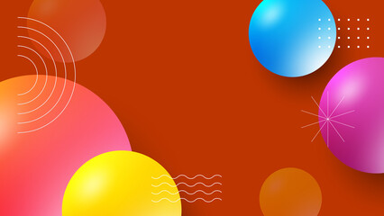 Minimal orange red blue white colorful abstract modern background design. Design for poster, template on web, backdrop, banner, brochure, website, landing page, presentation, certificate, and webinar