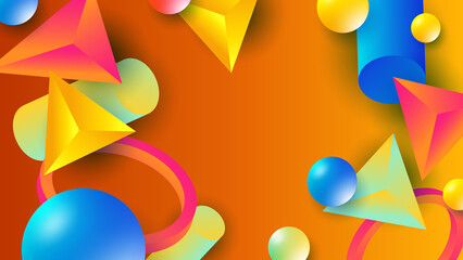 Abstract orange red blue white colorful vector technology background, for design, website, flyer. Geometric orange red blue colorful wallpaper for poster, certificate, presentation, landing page