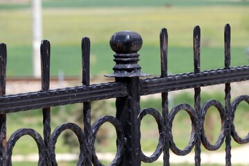 Decorative balcony railing made of iron