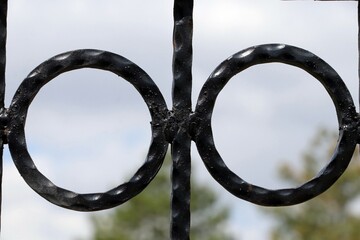Decorative balcony railing made of iron