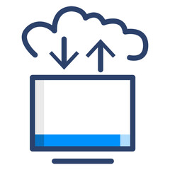Fototapeta premium Cloud upload Download