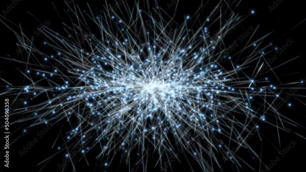 Poster abstract particles background animation