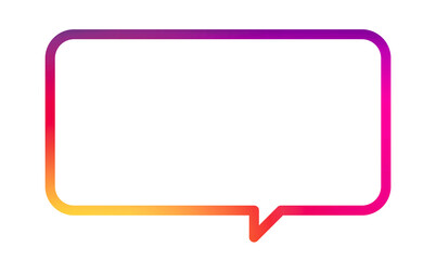 グラデーションカラーの吹き出し、セリフ、sns、コメント、マーケティング