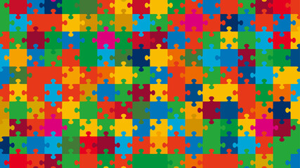 カラフルなジグソーパズル背景　SDGs