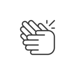 Clapping hands line icon