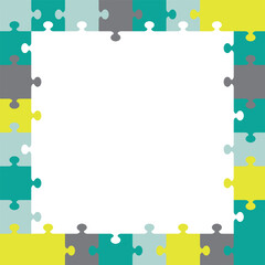 ジグソーパズル　スクエア型囲みフレーム背景画像
