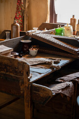 Old traditional Dutch sigar shop, hand made sigars equipment