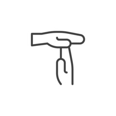 Time out gesture line icon