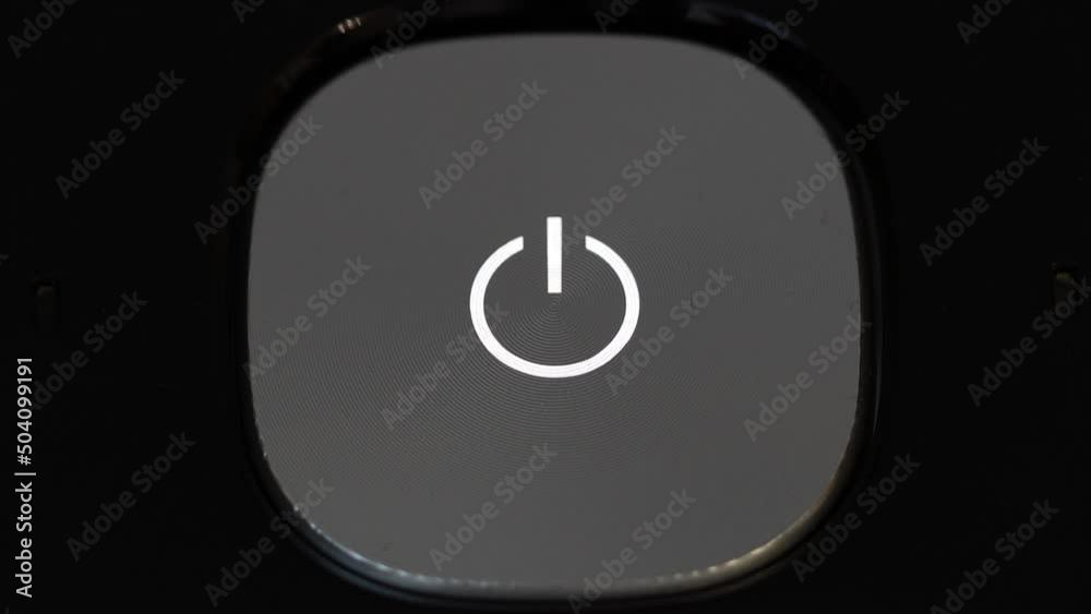 Poster flashing power button on the device