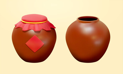 Brown realgar wine bottle