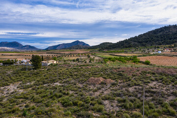 Fototapeta na wymiar Landscape view in Canada De La Lena, Murcia region in Spain