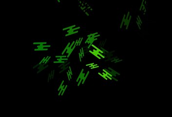 Dark Green vector pattern with narrow lines.