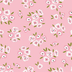 Floral boho Seamless pattern, vector repeating flower digital background for stationery, fabric, textile, wallpaper, wrapping