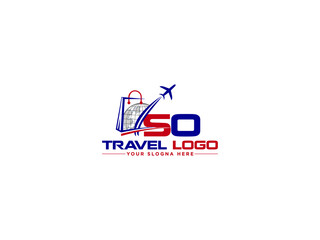 Letter SO Logo Design, Simple So os Logo Letter Icon Design For Any Type Of Travel Agency