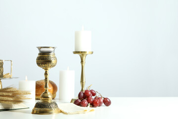 Concept or composition of Eucharist, space for text