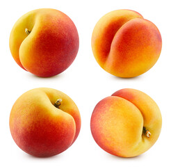 Peach isolated on white background