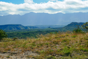 Fototapeta na wymiar Scenic view of landscapes against sky at Mbeya, Tanzania 