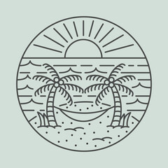 Great summer and sunset graphic illustration vector art t-shirt design