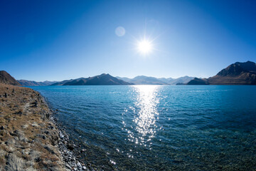 Yamdrok lake in tibet china