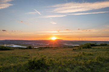 sunset in the countryside