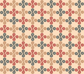 Japanese Curl Cross Shape Vector Seamless Pattern