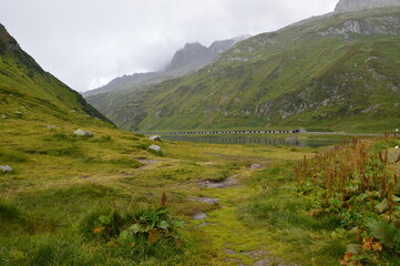 Paysage de montagnes en Suisse. Paysage vert. Les alpes suisses. 