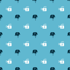 Set War journalist and Cinema camera on seamless pattern. Vector