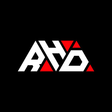 RHD triangle letter logo design with triangle shape. RHD triangle logo design monogram. RHD triangle vector logo template with red color. RHD triangular logo Simple, Elegant, and Luxurious Logo...
