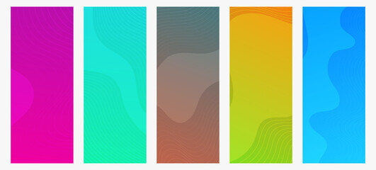 Modern colorful gradient background with wave lines