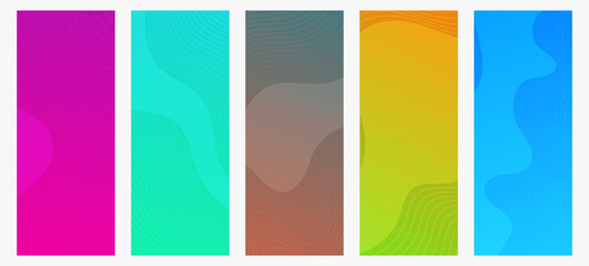 Obraz premium Modern colorful gradient background with wave lines