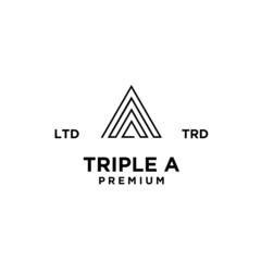 Triple A AAA Letter Logo icon design illustration template