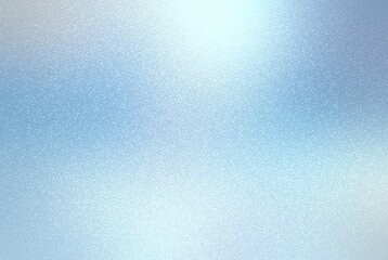 Light blue frosted glass texture in front of winter defocus view empty background.