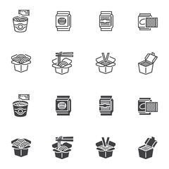 Asian Noodles icon set