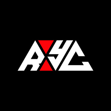 RYC triangle letter logo design with triangle shape. RYC triangle logo design monogram. RYC triangle vector logo template with red color. RYC triangular logo Simple, Elegant, and Luxurious Logo...