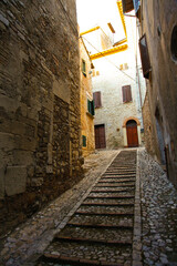 Fototapeta na wymiar Amelia, borgo medievale prima del terremoto. Umbria, Italia