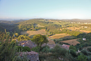 Amelia, borgo medievale prima del terremoto. Umbria, Italia