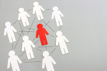 business concept image of people figures, human resources and management concept