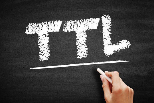 TTL - Time to Live is a mechanism which limits the lifespan or lifetime of data in a computer or network, acronym text on blackboard