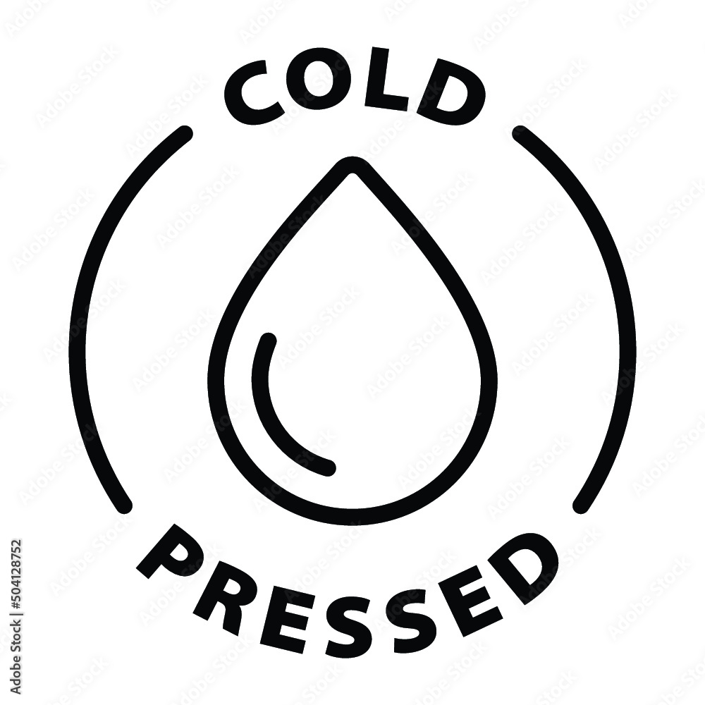 Wall mural cold pressed black outline badge icon label isolated vector on transparent background