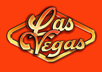 Las Vegas golden sign