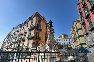 Fototapeta na wymiar Monteoliveto Square - Naples, Italy