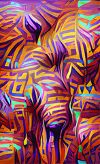 abstract vector background with African motifs in yellow sandy brown colors. Imitation of traditional texture for design and creativity.