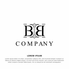 Bridge logo with the initial letter B. a creative idea to design a bridge logo template