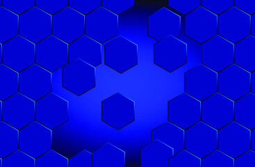 modern art background hexagon falling effect in gradient blue can be use for technology presentation advertisement packaging design website template notebook cover