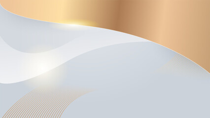 Modern gold white colorful corporate abstract technology background. Vector abstract graphic design banner pattern presentation background web template.