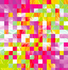 Abstract background with multicolored mosaic pattern