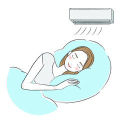 熱帯夜のイラスト