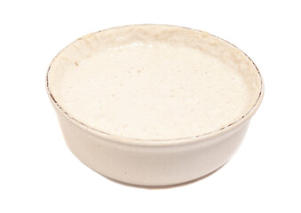 Homemade wheat sourdough for bread baking ,organic yeast for dough fermentation in bowl